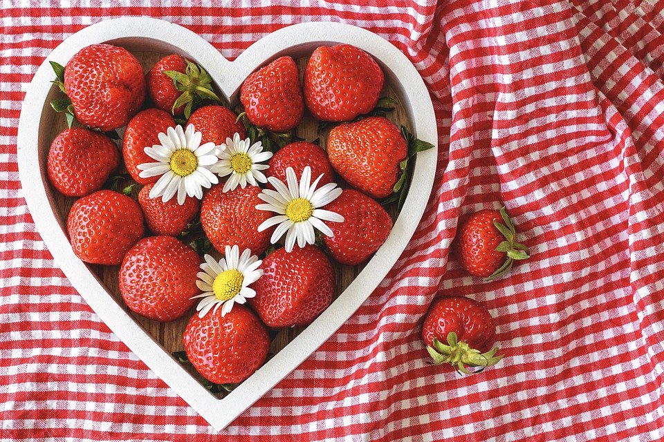 Erdbeeren im Herz